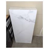 Premier Decor (19) Matte Black & (16) Matte White Penny Round Tiles and (9) Marble Look Tiles