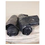 Box of Painting Drop Cloths and Poly Cover Black Polyethylene Plastic Sheeting