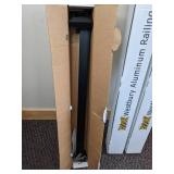 Set of (4) West Bury Aluminum Railing Black Aluminum Post Kits