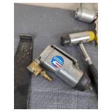 Assortment of Styro Heavy Duty 9.5 in. x 150 ft. Sticky Mesh, Greenlee CM-600 Clamp Meter, Kraft EZY Deck Pro Gun, Air Powered Cut-Off Tool, Crow Bar, Etc.