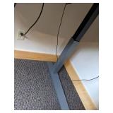 Sit Stand Height-Adjustable Electric Office Desk with Dual Monitor Arms