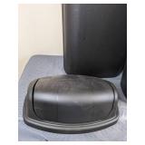 Set of 5 Black Indoor Swing Top Garbage Cans
