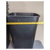 Set of 5 Black Indoor Swing Top Garbage Cans