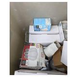 Tote with a variety of Sylvania, TCP,  LED Lightbulbs