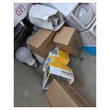 Tote with a variety of Sylvania, TCP,  LED Lightbulbs