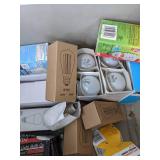Tote with a variety of Sylvania, TCP,  LED Lightbulbs