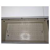 Long White Desk with Two Drawers