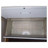 Long White Desk with Two Drawers