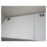 Long White Desk with Two Drawers