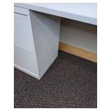 Long White Desk with Two Drawers