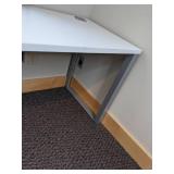 Long White Desk with Two Drawers