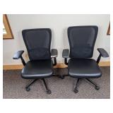 Set of Two Adjustable Office Chairs