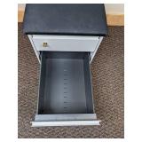 Pedestal 2 Drawer Filing Cabinet with Top Seat Cushion