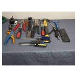 Various Tools Including Screwdrivers, Hammers, Drill Bits and More