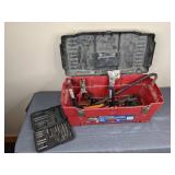 Hitachi Drill Bit Set and Stack-On Tool Box with Various Tools