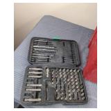 Hitachi Drill Bit Set and Stack-On Tool Box with Various Tools