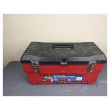 Hitachi Drill Bit Set and Stack-On Tool Box with Various Tools