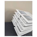 (12) Floor Registers and (1) Air Grille; all White