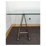 Large Rectangle Glass Top Table