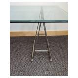 Large Rectangle Glass Top Table