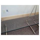 Large Rectangle Glass Top Table