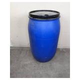200L Blue Barrel and Black Lid