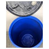 200L Blue Barrel and Black Lid