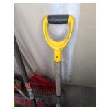 A Variety of Cleaning Tools Including Rakes, Garden Hose, Snow Shovel and More