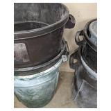 Variety of Storage and Trash Cans with No Lids