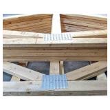 Set of 9 Timber Frame Roof Trusses