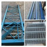 Teardrop Pallet Racking Sections - Uprights, Cross Beams and Wire Grates