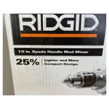 Brand New Ridgid 9 Amp Corded 1/2 in. Spade Handle Mud Mixer