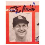 Vintage Sports Illustrated July 7, 1958 Autographed by "Willie Mays", "Ernie Banks", "Del Crandall", and "Stan Musial" with COA