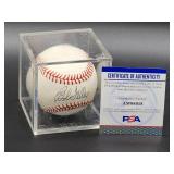 Cleveland Indians HOFer Great "Bob Feller" Autographed Baseball with COA