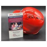 Boston Red Sox HOFer Great "Stan Musial" Autographed Baseball Mini Helmet with COA