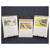 (3) Vintage Wildlife of America Calendars