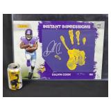 Authentic 2017 Panini Instant Former Minnesota Vikings "Dalvin Cook" Autographed Jumbo RC Card with Hand Print