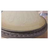 Glass and metal domed ceiling light BR