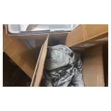 Bin of Textiles and Lightbulbs BR