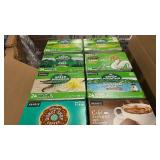 Variety box of Keurig Coffee flavors in date