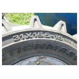 Set of 4 Tractionmaster wide wall 31x15.5x15 tires on rims
