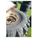 3 Ground Hawg 17/40-16.5 tires with rims