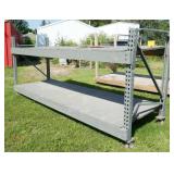 Storage rack on wheels 45 inches wide x 12 ft long