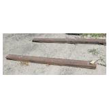 Set of 6 ft fork extensions