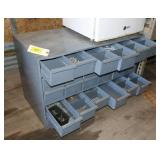 Parts cabinet with contents