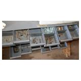 Parts cabinet with contents