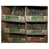 6 Parts boxes full of Hex Cap Screws, wood and drywall screws