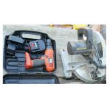 12V drill and Delta 8 inch miter saw