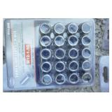 Two 20pc wheel lock kits and three 4pc Chrome wheel nuts M12-1.50
