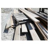 Pile of new lumber tongue in groove boards